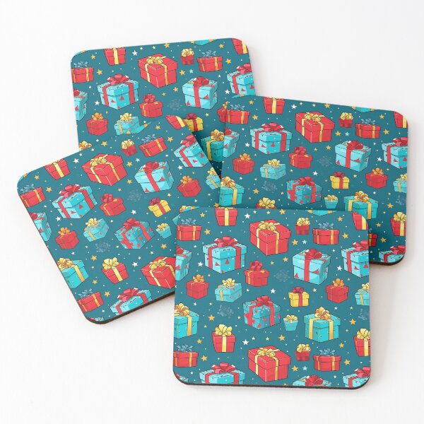 Item preview, Christmas  Gifts Cartoon Style Seamless  Blue and Red Pattern designed and sold by Sototos® ⭐⭐⭐⭐⭐.