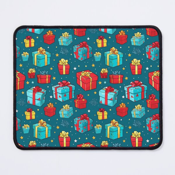 Item preview, Christmas  Gifts Cartoon Style Seamless  Blue and Red Pattern designed and sold by Sototos® ⭐⭐⭐⭐⭐.