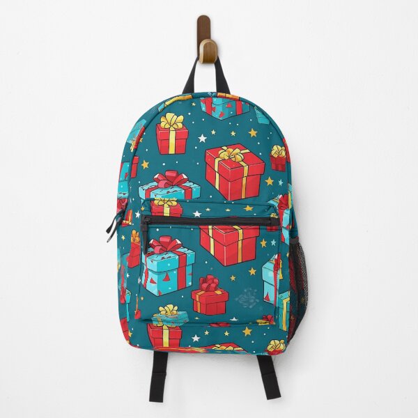 Item preview, Christmas Gifts Cartoon Style Seamless Blue and Red Pattern designed and sold by Sototos® ⭐⭐⭐⭐⭐.