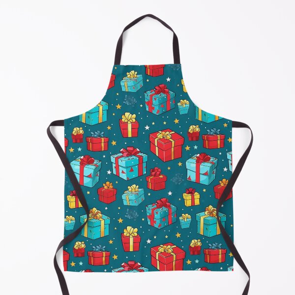 Item preview, Christmas Gifts Cartoon Style Seamless Blue and Red Pattern designed and sold by Sototos® ⭐⭐⭐⭐⭐.
