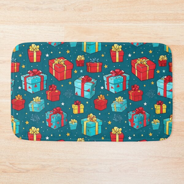 Item preview, Christmas  Gifts Cartoon Style Seamless  Blue and Red Pattern designed and sold by Sototos® ⭐⭐⭐⭐⭐.