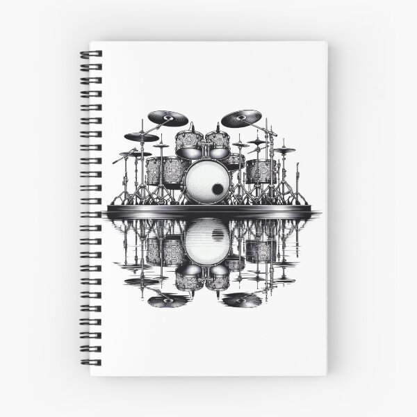 Item preview, Drum Set Mirror Image Reflection Shadow designed and sold by BeansHotTees.
