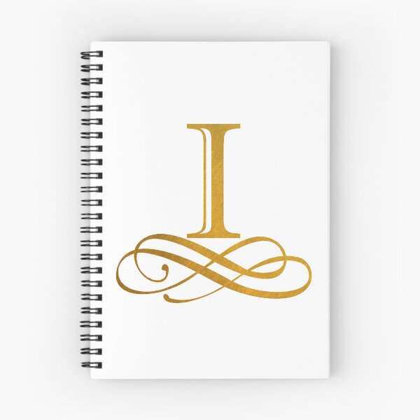 Item preview, Monogram I Gold Ribbon Flourish designed and sold by simplymonogram.