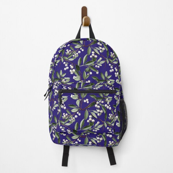 Item preview, Mistletoe Seamless Pattern Blue Berry background designed and sold by Sototos® ⭐⭐⭐⭐⭐.