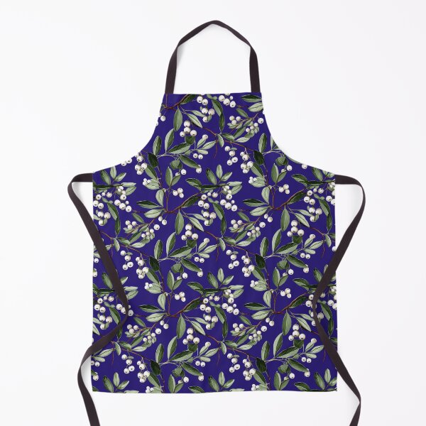 Item preview, Mistletoe Seamless Pattern Blue Berry background designed and sold by Sototos® ⭐⭐⭐⭐⭐.