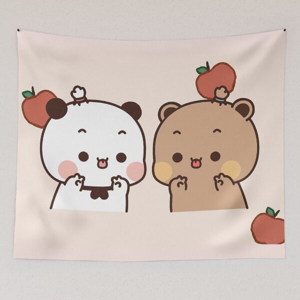 Item preview, Bubu and Dudu Chubby | Cute Bear Couple | Panda Yier | Bubu Brownie Bear designed and sold by valeriehsin.