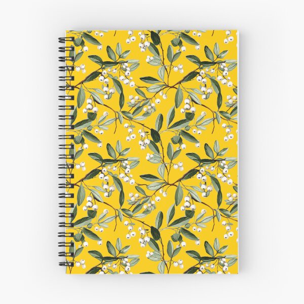 Item preview, Mistletoe Seamless Pattern Dark Yellow background designed and sold by Sototos® ⭐⭐⭐⭐⭐.