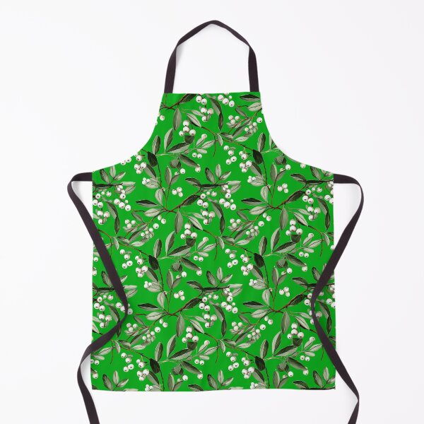 Item preview, Mistletoe Seamless Pattern Green Shamrock background designed and sold by Sototos® ⭐⭐⭐⭐⭐.