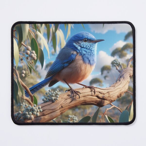 Item preview, The Blue Wren In A Gum Tree designed and sold by The Drewbs at Skipton Studioz.