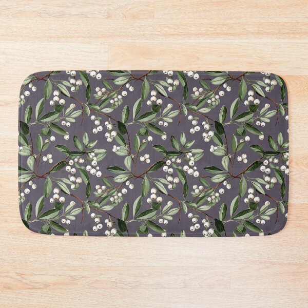 Item preview, Mistletoe Seamless Pattern Gray Smoke background designed and sold by Sototos® ⭐⭐⭐⭐⭐.
