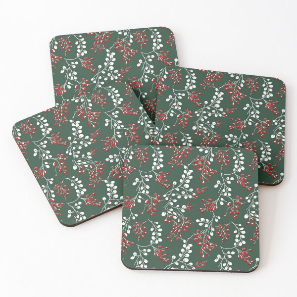 Item preview, Red and White Mistletoe Seamless Pattern  designed and sold by Sototos® ⭐⭐⭐⭐⭐.