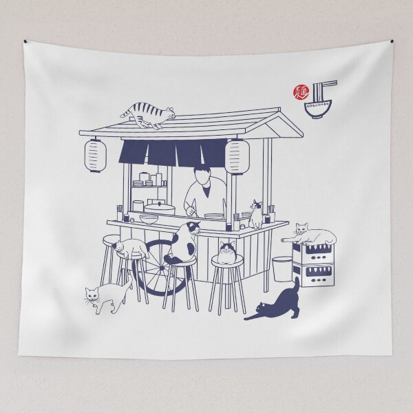 Item preview, Ramen Lover Cats designed and sold by chillaxcats.