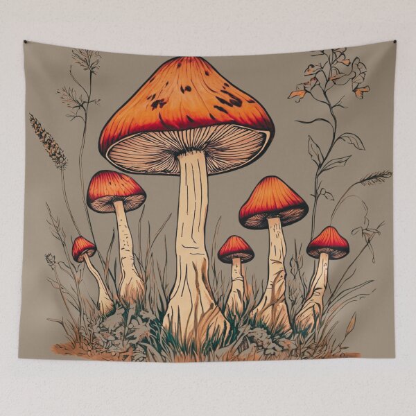 Item preview, Dark Cottagecore Goblincore Mushrooms Toadstool designed and sold by MeadowLoom.