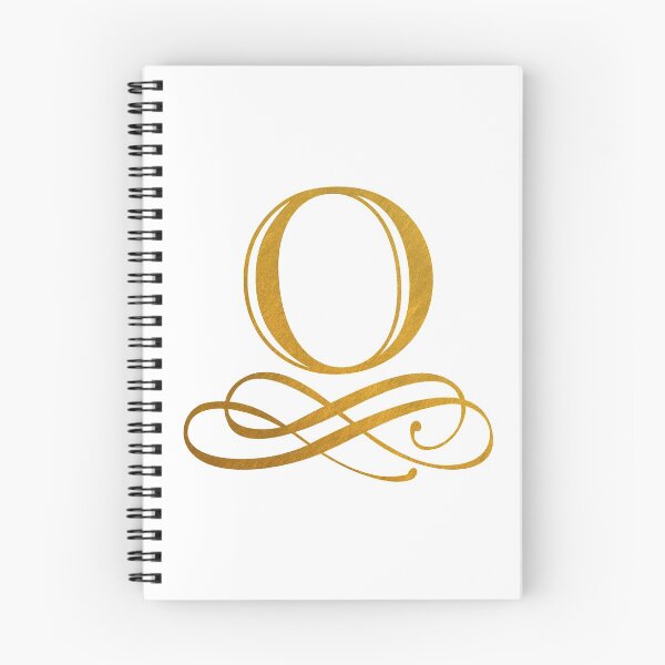 Item preview, Monogram O Gold Ribbon Flourish designed and sold by simplymonogram.