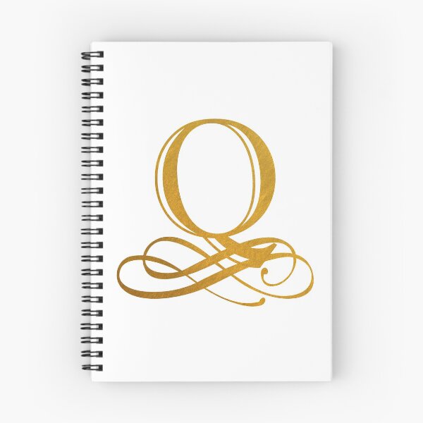 Item preview, Monogram Q Gold Ribbon Flourish designed and sold by simplymonogram.