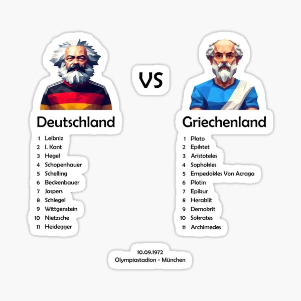 Artikel-Vorschau von Deutschland gegen Griechenland – Philosophenfußball – Python, designt und verkauft von Katzinhatz.