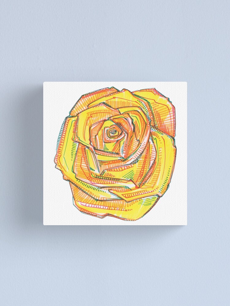 Alternate view of Yellow Rose Drawing - 2018 Canvas Print
