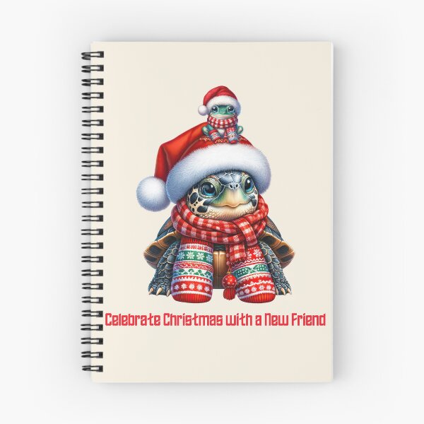 Item preview, Celebrate Christmas with a new friend (sea turtle and treefrog) designed and sold by Lisa Weber.