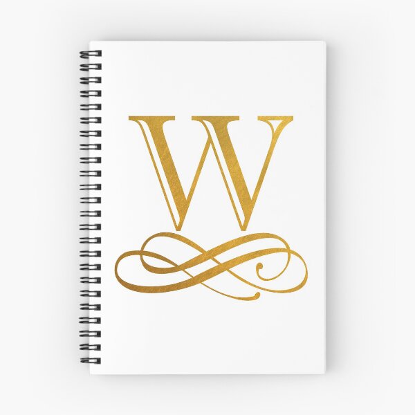 Item preview, Monogram W Gold Ribbon Flourish designed and sold by simplymonogram.