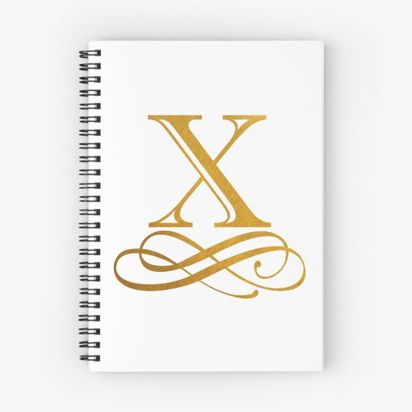 Item preview, Monogram X Gold Ribbon Flourish designed and sold by simplymonogram.