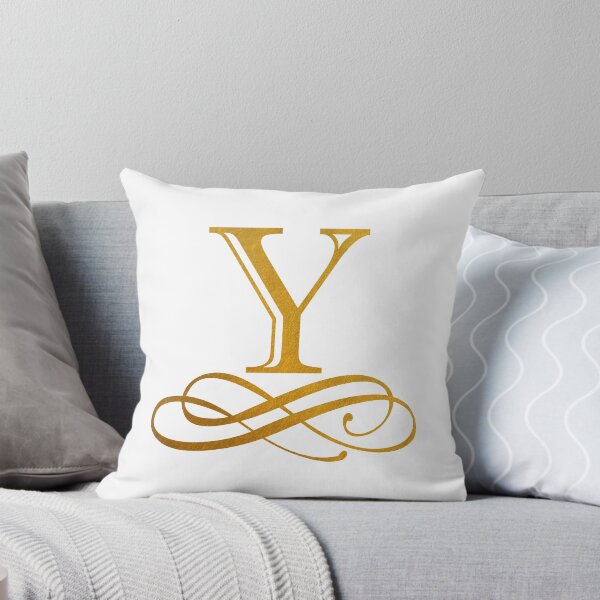 Item preview, Monogram Y Gold Ribbon Flourish designed and sold by simplymonogram.