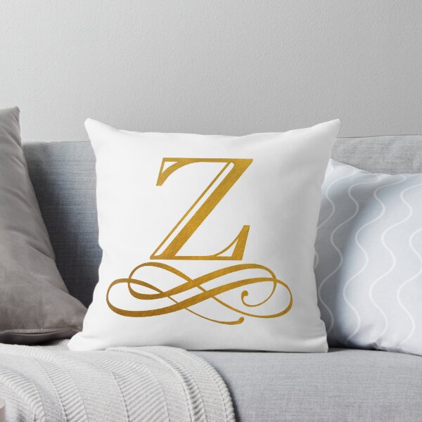 Item preview, Monogram Z Gold Ribbon Flourish designed and sold by simplymonogram.