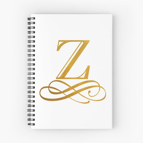 Item preview, Monogram Z Gold Ribbon Flourish designed and sold by simplymonogram.