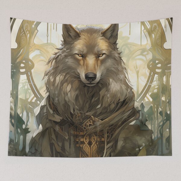 Item preview, Wolf Nouveau painting designed and sold by ColdCathode.