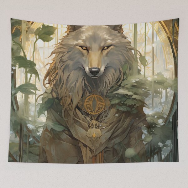 Item preview, Wolf Nouveau painting designed and sold by ColdCathode.
