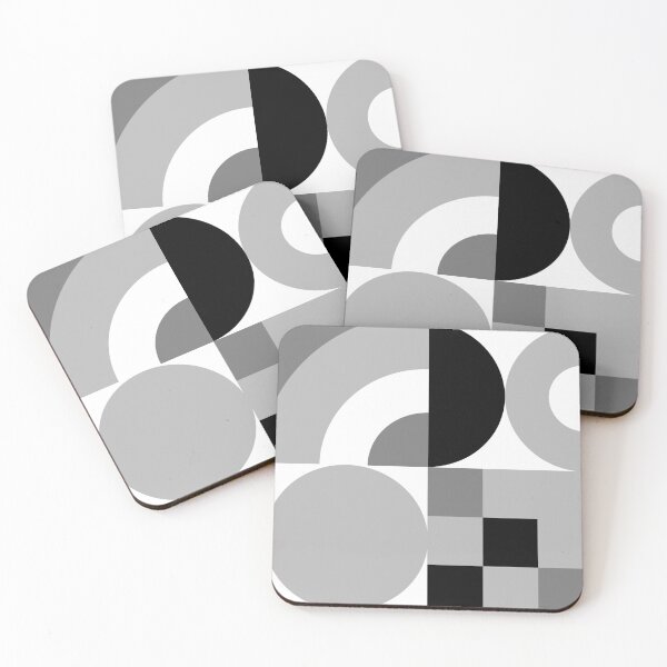 Item preview, Black Grey White Geometric Shapes designed and sold by omg-designs.