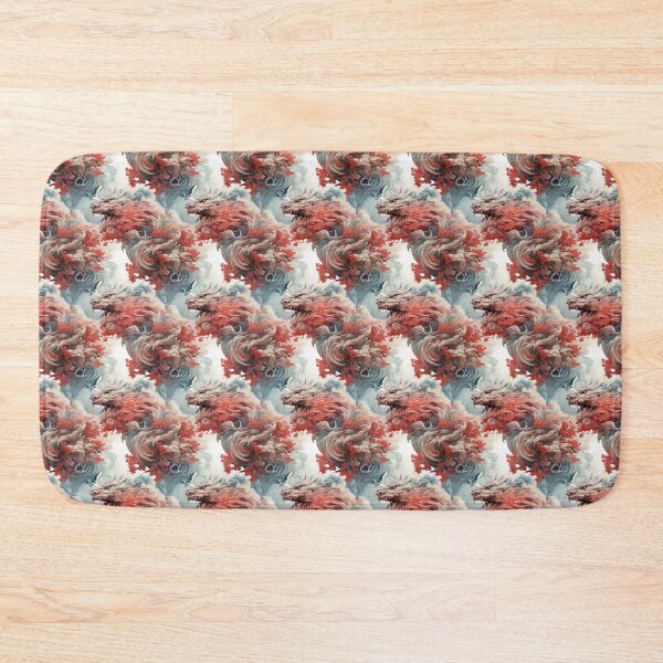 Item preview, red dragon seamless water colour designed and sold by pp-por.
