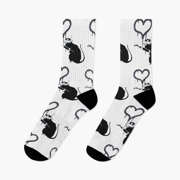 Item preview, Rata Banksy con arte de corazón. designed and sold by QuirkByLgnatius.