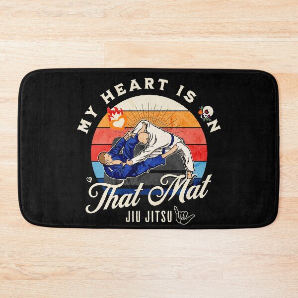 Item preview, Retro Sunset Jiu Jitsu My Heart Is On That Mat designed and sold by Ninety9Secrets.