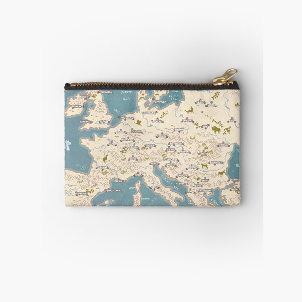 Item preview, Europe map hand drawn illustrations designed and sold by QatlasMap Shop.