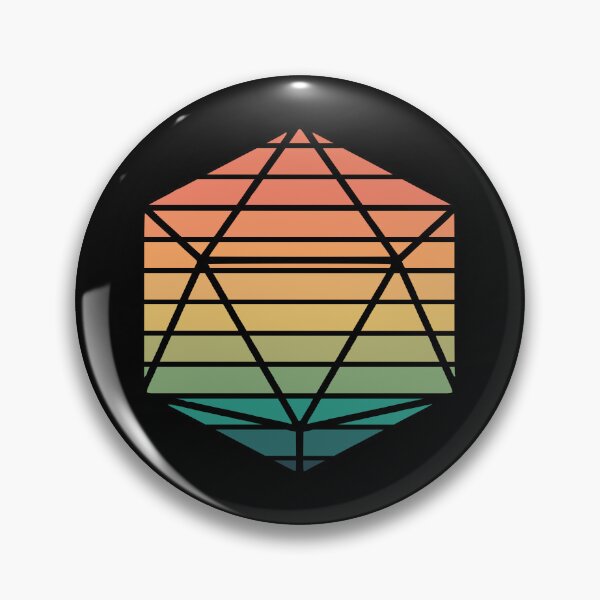 Item preview, Vintage Colorful D20 Dice Sunset designed and sold by spookycutepeeps.