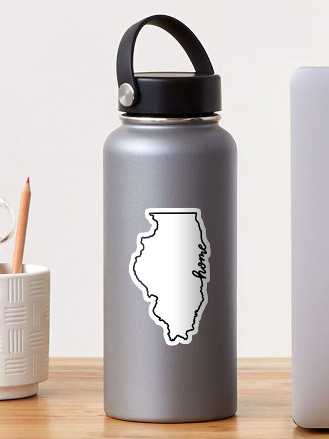 Thumbnail 1 of 3, Sticker, Illinois Home State Outline designed and sold by Ohmyposhdesigns.