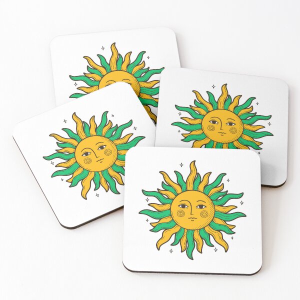 Item preview, A COLORFUL SUN WITH YELLOW AND GREEN DESIGN designed and sold by infinitearte.