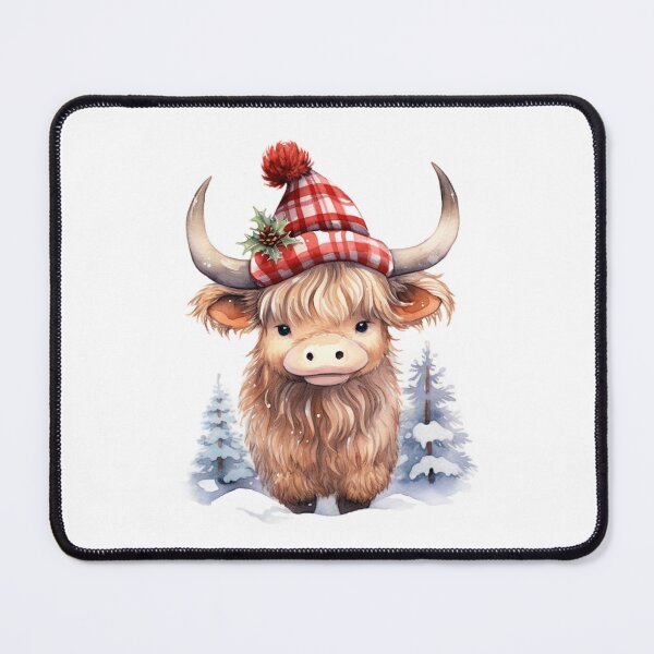Item preview, Christmas Highland Cow designed and sold by Krasnovaovaova.