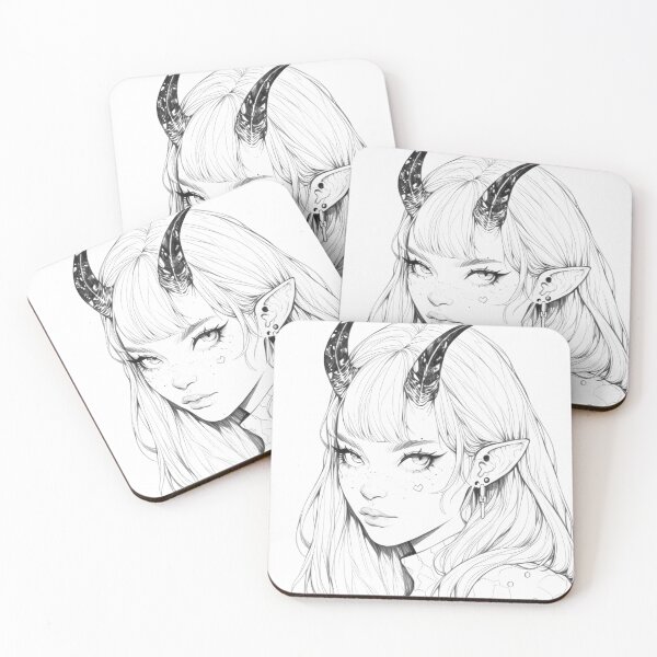 Item preview, Devil Girl, Anime, Satanic, Goth, Manga, Art designed and sold by Tomioka-Art.