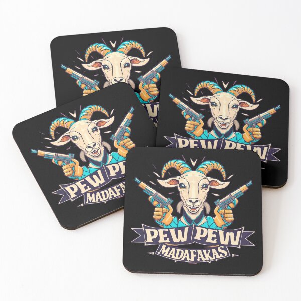 Item preview, Pew pew Madafakas - funny goat lovers designed and sold by SidTastic .