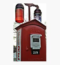 Unique Fire Alarm Pull Box found in Woodland Park, NJ, USA Photographic Print