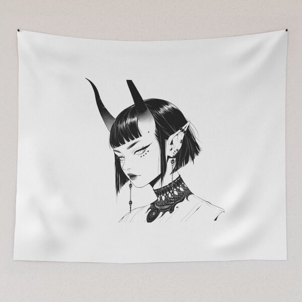 Item preview, Devil Girl, Anime, Satanic, Goth, Manga, Art designed and sold by Tomioka-Art.