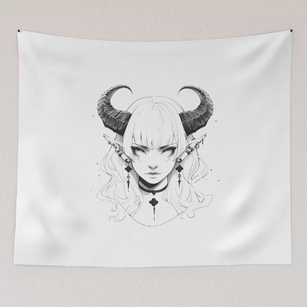 Item preview, Devil Girl, Anime, Satanic, Goth, Manga, Art designed and sold by Tomioka-Art.