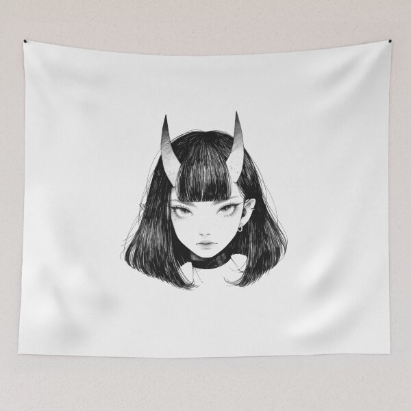Item preview, Devil Girl, Anime, Satanic, Goth, Manga, Art designed and sold by Tomioka-Art.