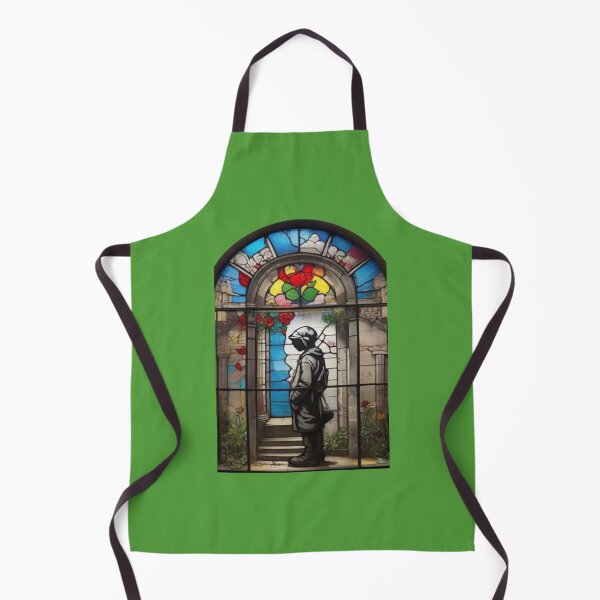 Item preview, BANKSY Graffiti Stained Glass designed and sold by QuirkByLgnatius.