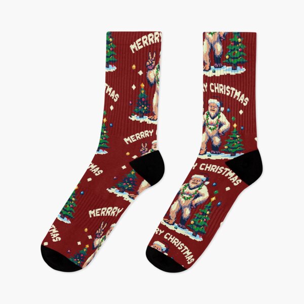 Item preview, Merry Christmas Yeti Pixel Art designed and sold by PaulBlueShop.