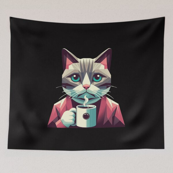 Item preview, The Geometric Catpuccino Groove designed and sold by HeadTurningArt.
