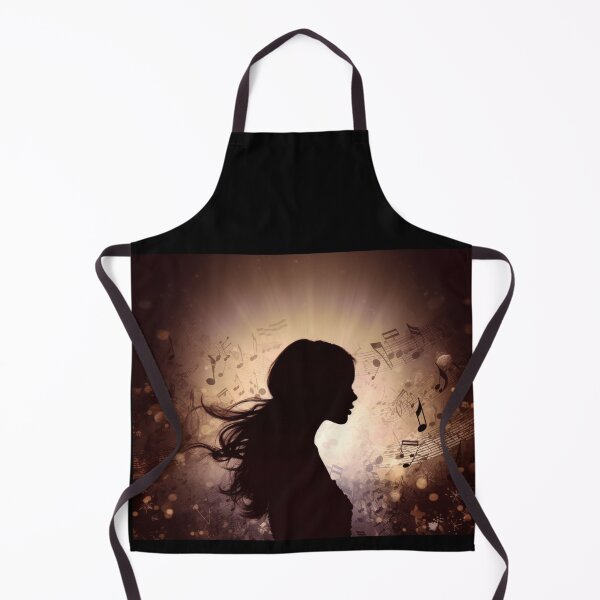 Item preview, digital art dark light silhouette music sing girl designed and sold by UILOVE.