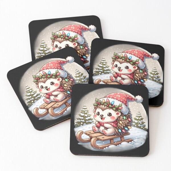 Item preview, Festive Sledgehog: A Winter Wonderland Adventure Cute And Funny Gifts designed and sold by BadhbhLoot.