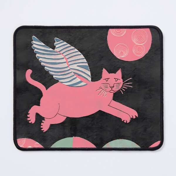 Item preview, Aesthetic Fairy Cat flying to the moon designed and sold by John Not in a Hurry.